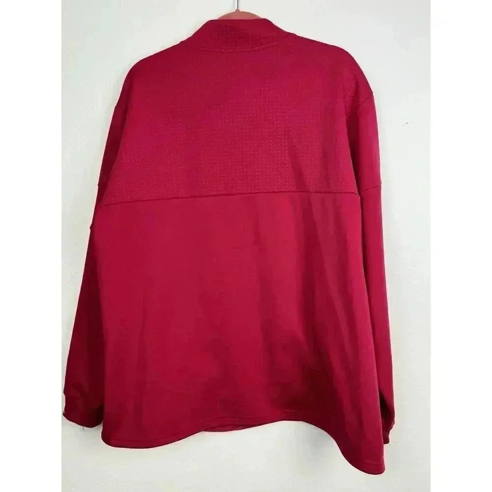 Adidas ClimaWarm Textured Dot 1/2 Zip Pullover Red Size 2XL. Golf, Outdoor - Picture 4 of 9